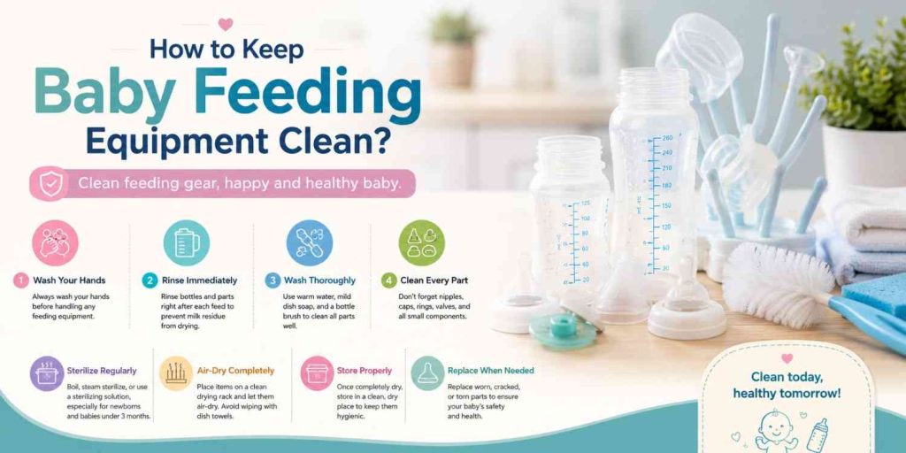 How to Keep Baby Feeding Equipment Clean